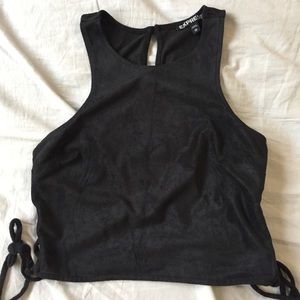 suede-like crop too, only worn once!